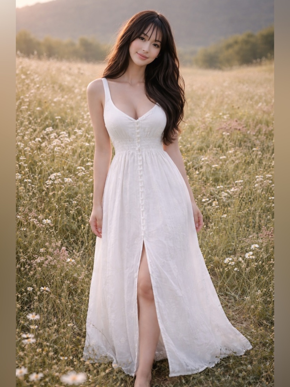 Seashell Whispers + Sunlit Shores embroidered button front coverup maxi dress